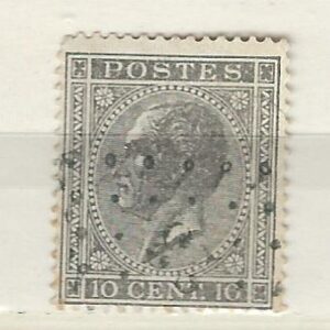 COB 17  oblitération à points  L23  AVELGHEM (NIPA + 350 FB)