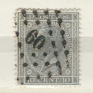 COB 17  oblitération à points  60  BRUXELLES