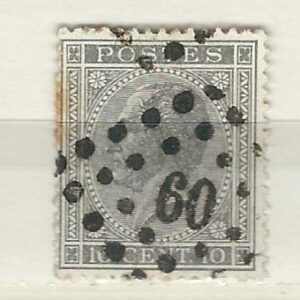 COB 17  oblitération à points  60  BRUXELLES