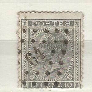 COB 17  oblitération à points  64 BRUXELLES OUEST (MOLENBEEK) (NIPA + 20 FB)