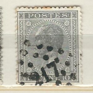  COB 17  oblitération à points  217 LIEGE