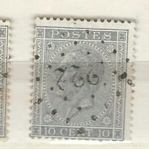  COB 17  oblitération à points  222 LOKEREN (NIPA + 40 FB)