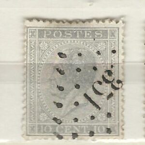  COB 17  oblitération à points  351 TERMONDE (NIPA + 60 FB)