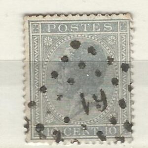 COB 17A oblitération à points  L61  BRUXELLES EST (IXELLES)