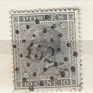 COB 17A oblitération à points  L152  GOSSELIES (NIPA + 30 FB)