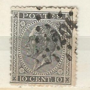 COB 17A oblitération à points  L204  LA LOUVIERE (NIPA + 30 FB)