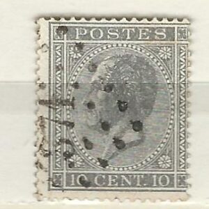 COB 17A oblitération à points  L371  ST GILLES - BRUXELLES (NIPA + 40 FB)