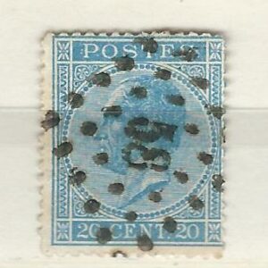 COB 18  oblitération à points  58  BRUGES