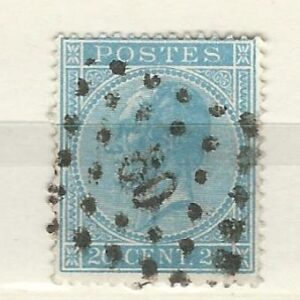 COB 18  oblitération à points  60  BRUXELLES