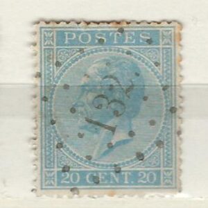 COB 18  oblitération à points  132  FONTAINE-L'EVEQUE  (NIPA + 50 FB)