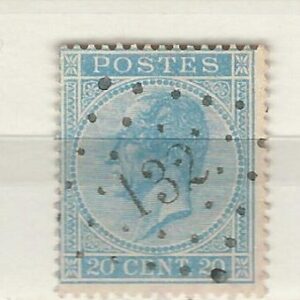 COB 18  oblitération à points  132  FONTAINE-L'EVEQUE  (NIPA + 50 FB)