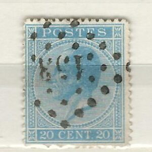 COB 18  oblitération à points  153  GOSSELIES-COURCELLES  (NIPA + 60 FB)