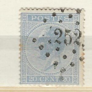 COB 18  oblitération à points  252  MONS