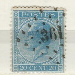 COB 18  oblitération à points  361  TIRLEMONT  (NIPA + 20 FB)