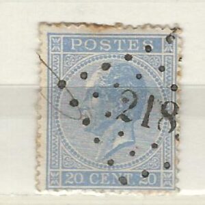 COB 18A  oblitération à points  218  LIERRE  (NIPA + 40 FB)