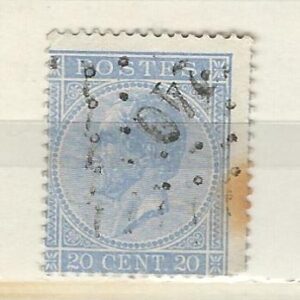 COB 18A  oblitération à points  240  MARIEMONT  (NIPA + 100 FB)