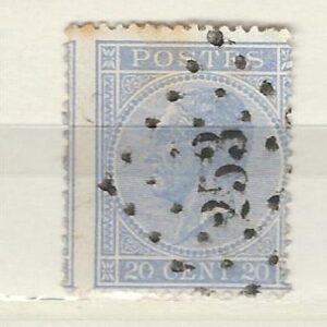 COB 18A  oblitération à points  253  MONT ST GUIBERT  (NIPA + 150 FB)