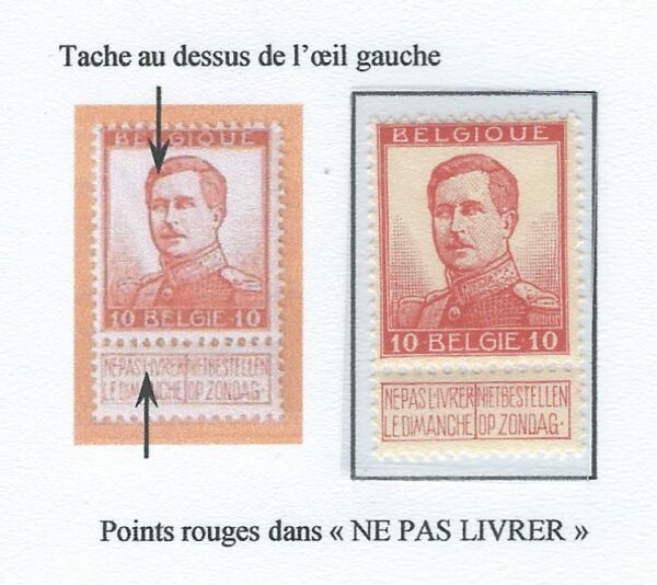 COB 123   (MNH)  Variétés et curiosités