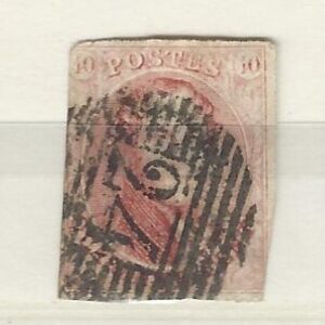 COB 12  Médaillon allongé - Bureaux de Direction - 18 barres horiz.  P24 Bruxelles