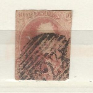 COB 12  Médaillon allongé - Bureaux de Perception - 17 barres horiz.  P123 Verviers  (NIPA + 50 FB)